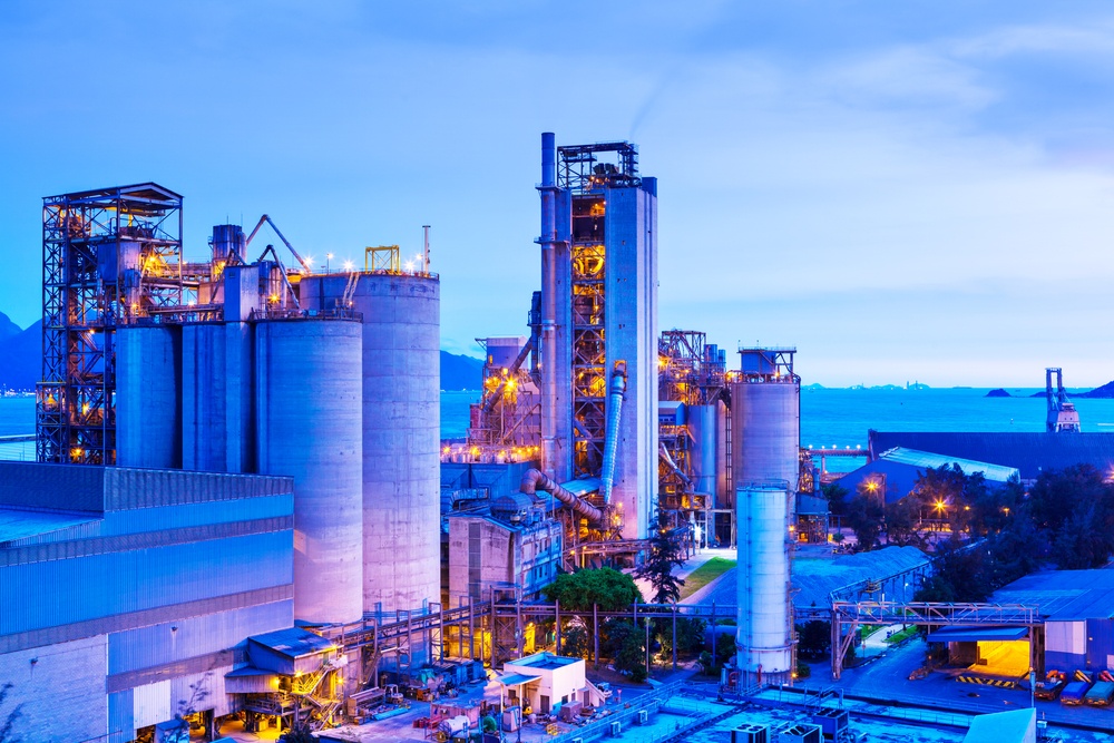 Industrial plant at night