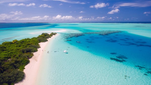 Beautiful ocean and beach in Maldives.