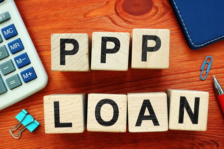 PPP Loan in wood blocks